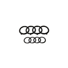 Kiiltävä musta etu- ja takarenkaat merkin tunnus Audi Q3 Q5 Q7Quattro Sline