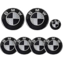 Auton tunnus 7 osaa Bm-w 82mm Emblem konepelti ja tavaratila ja tunnus 68mm napakapselit ja 45mm ohjaus