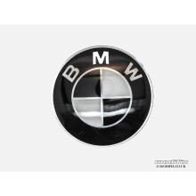 (Emblema BMW redondo de 74 mm) modifix-co.uk Emblema BMW BLANCO Y NEGRO Delantero / Trasero 82 mm 74 mm