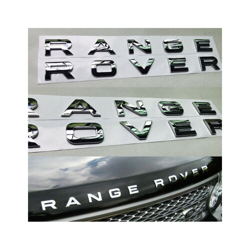 Chrome Range Rover Front  Bonnet Emblem/Back Boot LetterIng Badge 1