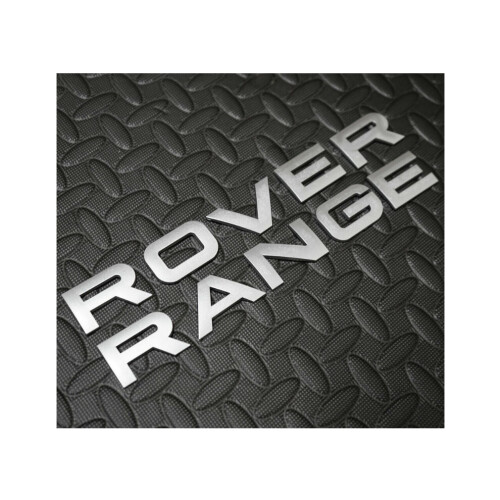 RANGE ROVER Matt Silver Lettering Badge Emblem Front Or Rear 2