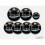 MODIFIX_CO_UK BMW ALL BLACK Emblem Badge 7pcs Set: Front + Rear + Centre Caps + Decal 1