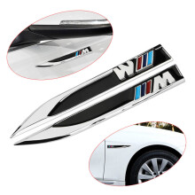 Für BMW M Sport Emblem Glanz Schwarz Fender Abzeichen Aufkleber Seitenflügel Paar Alle BMW Modelle