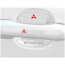 (MITSUBISHI) 8x Miska na kľučku dverí auta Ochranný kryt proti poškriabaniu Nálepky Príslušenstvo