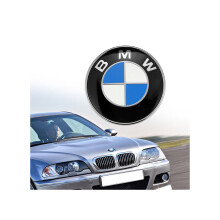 2 peças 82mm + 74mm emblema automotivo para capô dianteiro BMW porta traseira porta-malas