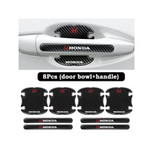 (Für Honda) 8x Auto Türgriff Schüssel Anti-Scratch-Abdeckung Carbon Fiber Guard Protector Aufkleber