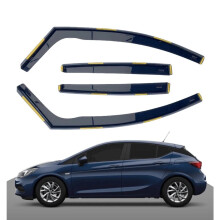 Súprava veterných deflektorov kompatibilná s Opel Astra MK7 2015 a novší 5-dverový hatchback 4ks tónované