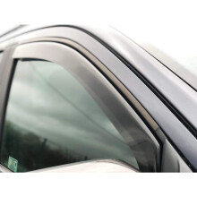 2 déflecteurs d'air compatibles avec les vitres latérales des portes en verre acrylique teinté fumé foncé de Volkswagen