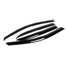 Lot de 4 pare-soleil extérieurs ondulés en plastique noir pour Accord Coupé 4 portes 03-07, style Mugen, pare-soleil