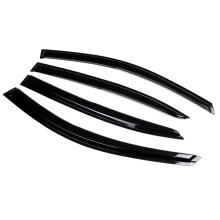 Lot de 4 pare-soleil extérieurs en plastique pour Honda Accord 2008-2012, déflecteur de pluie et de soleil