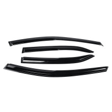 Lot de 4 pare-soleil extérieurs en plastique noir ondulé 3D pour Toyota Camry Sport 2018-2020, style Mugen