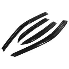 Lot de 4 pare-soleil extérieurs ondulés en plastique 3D pour berline Accord 4 portes 98-02, style Mugen, pare-soleil