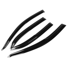 Lot de 4 pare-soleil extérieurs en plastique ondulé 3D pour Toyota Corolla 2003-2007, style Mugen, pare-soleil
