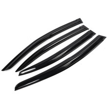 Lot de 4 pare-soleil extérieurs pour Honda Civic JDM Wavy Mugen 2012-2015, pare-soleil et déflecteur de pluie