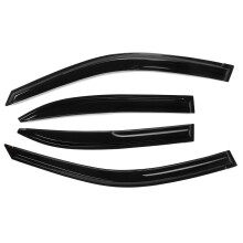 Nieuwe 4 stuks voor Honda Civic 4DR Sedan JDM Wavy Mugen-stijl 2001-2005, kunststof buitenzonwering, ventilatieroosters