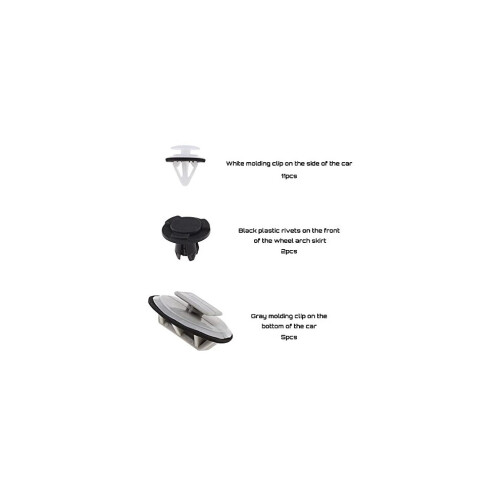 1 conjunto completo de acessórios de clipe de acabamento de plástico compatíveis com Mazda 3 BL (2008-2013) 2