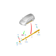 Kit di montaggio per minigonne laterali FORD FIESTA MK6 WT 1865304 NUOVO ORIGINALE