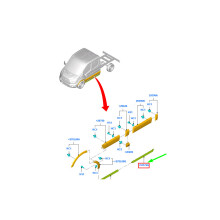 Modanatura laterale sinistra posteriore per Ford Transit MK4, cabina singola, 2035940, NUOVA ORIGINALE
