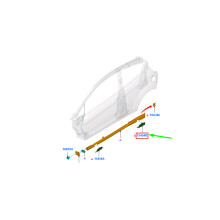 Copertura del punto di sollevamento della minigonna posteriore sinistra FORD FIESTA MK6 1540329 NUOVA ORIGINALE