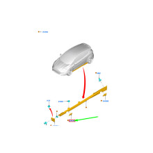 Copertura del punto di sollevamento della minigonna anteriore destra per Ford Fiesta MK6 1802994 NUOVO ORIGINALE