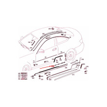 Staffa di montaggio per modanatura sottoporta sinistra MERCEDES-BENZ C W204 A2046980162