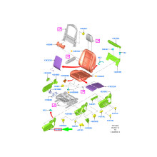 FORD TRANSIT MK4 Cuscino del sedile anteriore sinistro RHD 2219317 NUOVO ORIGINALE