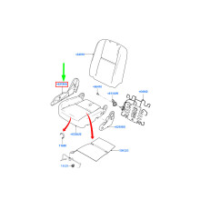 FORD TRANSIT CONNECT MK1 Sedile anteriore destro Manto di protezione destro RHD 4497578 NUOVO ORIGINALE