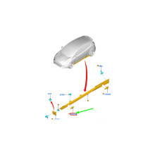 Copertura del punto di sollevamento anteriore sinistro per FORD FIESTA MK6 WT 1802999 NUOVO ORIGINALE