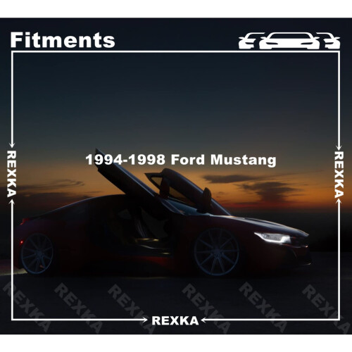 Rexka 10ks Rocker Panel Ground Effects Liding Clips pre Ford Mustan 2