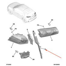 PEUGEOT 2008 Fanale posteriore sinistro 9828837580 NUOVO ORIGINALE