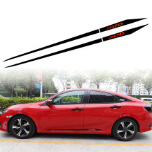 TOMALL 1 paio di strisce adesive per minigonne laterali auto compatibili con Honda Civic 2016-2021, carrozzeria,
