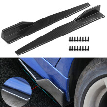 Nuova coppia di minigonne laterali in fibra di carbonio per auto modificate, splitter, diffusori, alette, protezioni