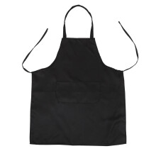 Grembiule da cucina unisex con 2 tasche, nero, taglia unica (media)