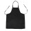 Unisex 2 Pocket Black Kitchen Apron Bib, One Size in Medium 1