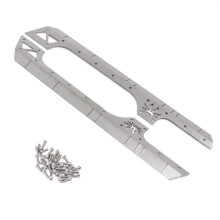 2 pezzi di gonne laterali in metallo per auto cingolate RC 1/10 Axial SCX10 90046 AXI03007 YK4102 con passo 313