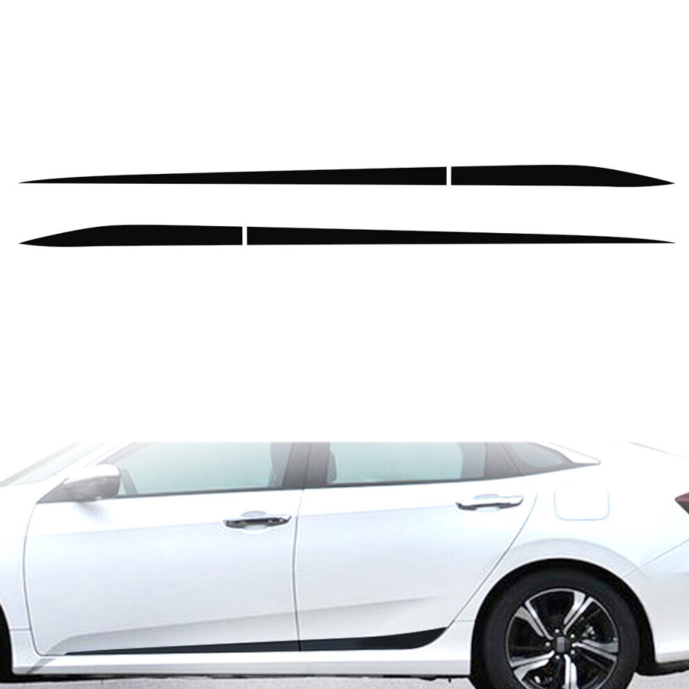 Lot de 2 autocollants en vinyle à rayures pour jupe de portière latérale de voiture, pour Honda Civic 10e génération