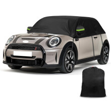 Halbgarage für Mini Cooper 3-Türer 2000-2024, passgenaue Softtop-Dachschutz-Autoabdeckung, Halbgarage