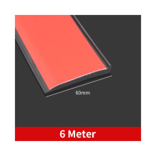 (6 metros 60 mm) Guardabarros de goma universales para labio de coche, ceja de rueda, cubiertas de paso de rueda