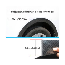 (5,5 CM-150 CM) Ruedas de coche con patrón de fibra de carbono, pasos de rueda, guardabarros de rueda de coche