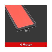 (4 metros 50 mm) Guardabarros de goma universales para labio de coche, ceja de rueda, cubiertas de paso de rueda