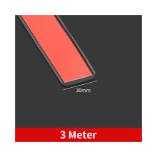 (3 metros 30 mm) Guardabarros de goma universales para labio de coche, ceja de rueda, cubiertas de paso de rueda