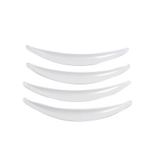 (Blanco) 4 piezas/juego de molduras para arco de ceja de rueda de coche, tira de guardabarros lateral para Tesla