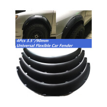 4 protectores de guardabarros flexibles universales de 3,5/90 mm para coche, extra anchos para rueda de carrocería
