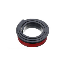 (45mm zwart) Universele zwarte carbonfiber spatbordverbreders autowiel wenkbrauw rubberen beschermer