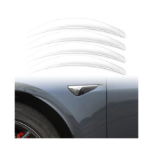 (Wit) 4 stuks/set auto wiel wenkbrauw boog trim zijspatbord flare strip voor Tesla