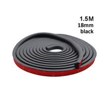 (1,5 m 18 mm schwarz) Carbonfaser-Auto-Rad-Stoßstange 35/45 mm PVC-Auto-Kotflügelverbreiterung