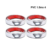 (6m 35mm zilver) Carbon Fiber Auto Wiel Trail Bumper 35/45MM PVC Auto Spatbordverbreder
