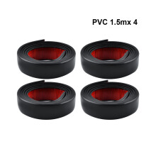 (6 m 45 mm schwarz) Carbonfaser-Auto-Rad-Stoßstange 35/45 mm PVC-Auto-Kotflügelverbreiterung