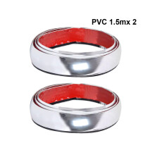 (3m 35mm zilver) Carbon Fiber Auto Wiel Trail Bumper 35/45MM PVC Auto Spatbordverbreder