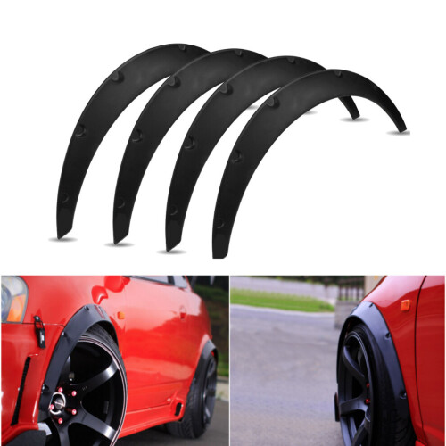 4 peças de 2 polegadas/50 mm alargadores de para-lamas de roda de carro flexíveis universais, arcos